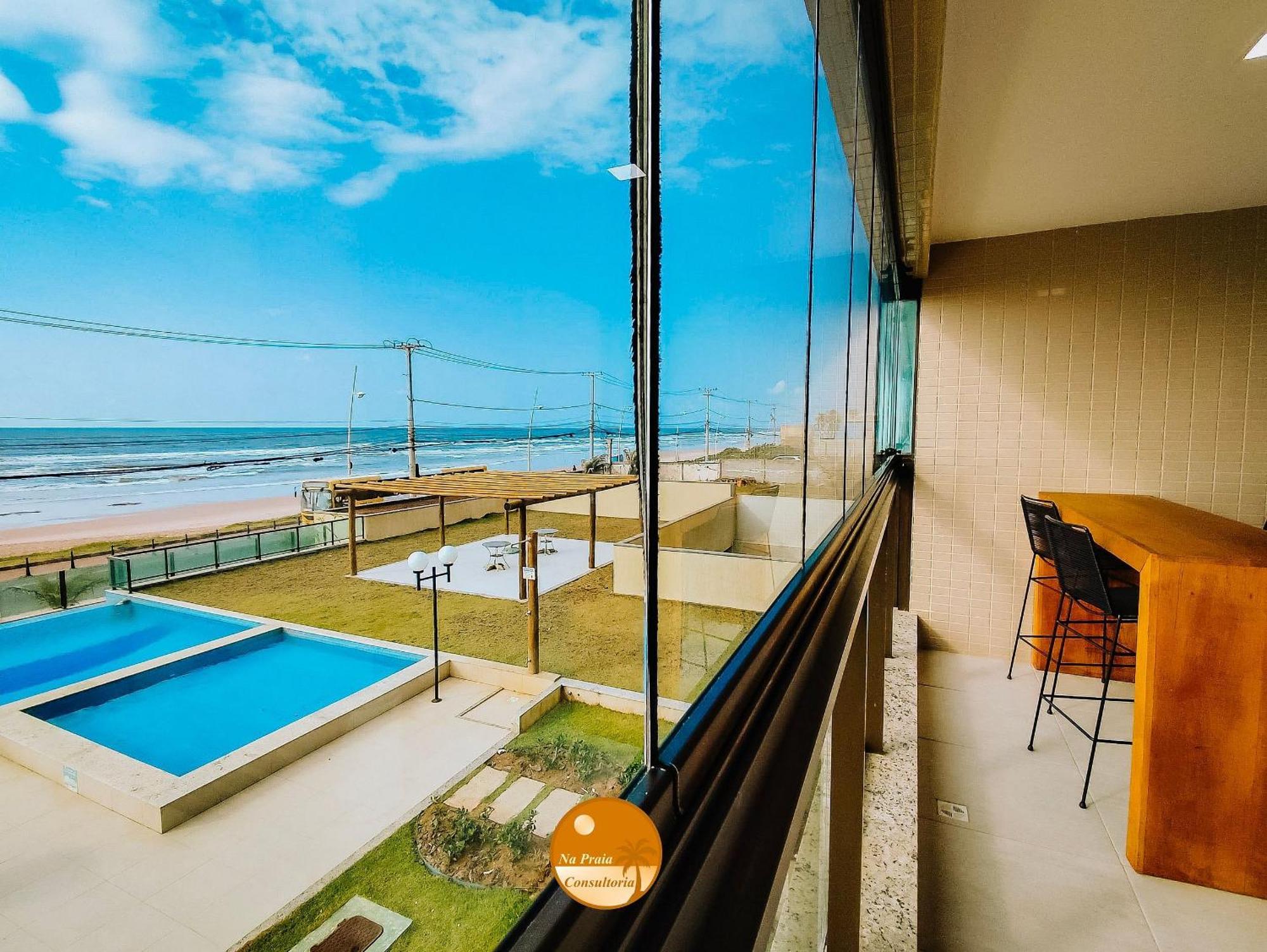Pe Na Areia, Piscina Borda Infinita, Vaga De Garagem, Portaria 24 Hs Apartamento *